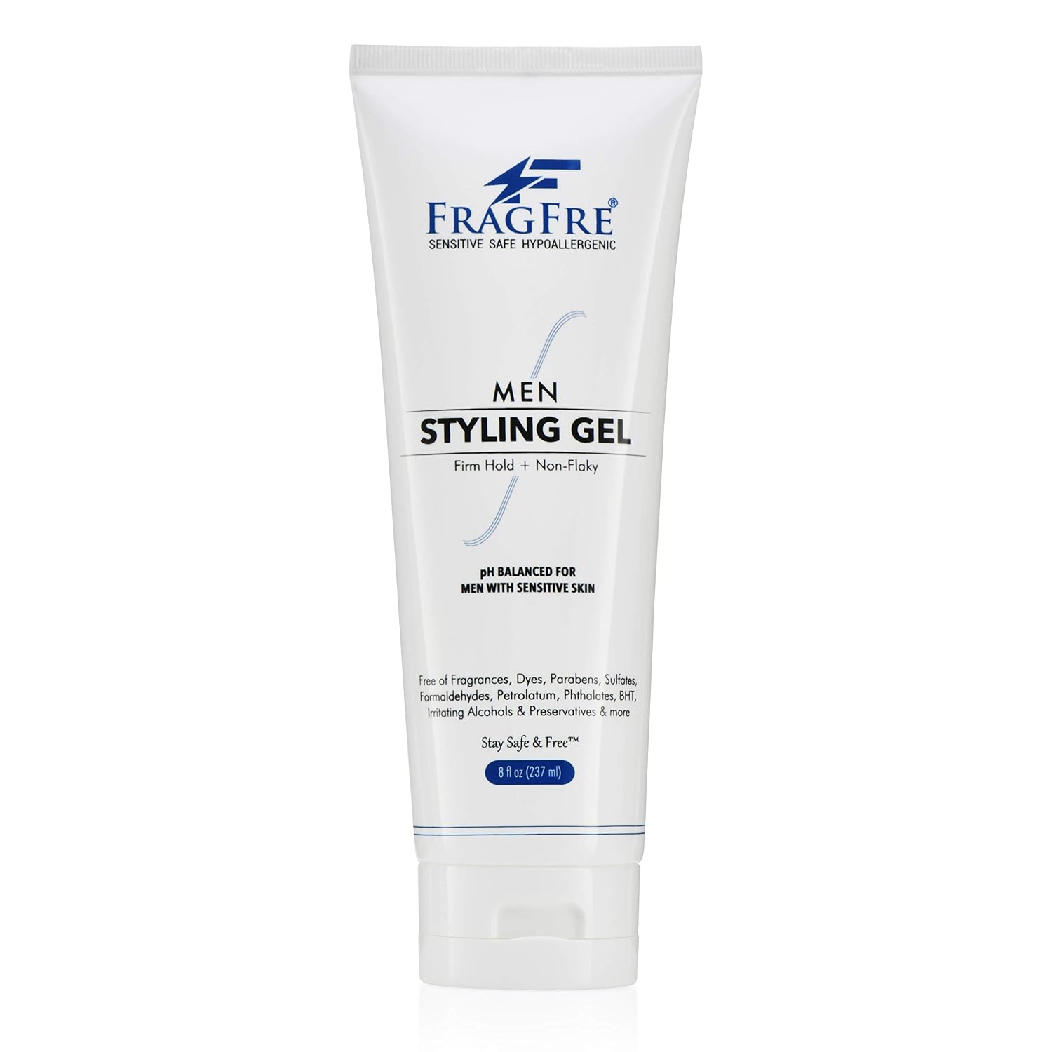 "FRAGFRE Hair Styling Gel, 8 fl oz, Extra Hold, Non Toxic & Flaky, Alcohol Free, Unscented, Color Safe, Provides Strong Firm Hold, No Residue, For Men and Women"