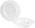 " OCCASIONS " 120 Plates Pack, Extra Heavyweight Disposable Vintage Wedding Party Plastic Plates (11'' Dinner Plate, Chateau in Blue)