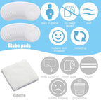 100 Pieces G Tube Pads G Tube Button Covers Peg Feeding Supplies Feeding Pads Holder Peritoneal Abdominal Soft Absorbent Button Covers Holder for Nursing Care