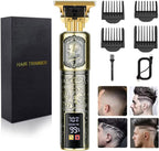 for Mens Cordless   T-Blade Trimmer Professional Haircut & Grooming Kit Rechargeable Clippers Hair Trimmer Shaver Cutting Kit with LCD Display (Gold)