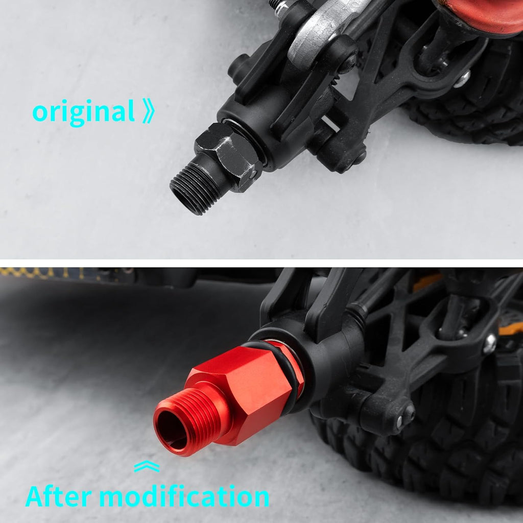 +50MM Wheel Hex Hubs Adapters for 1/5 LOSI DBXL 2.0 RC Car Truck Upgrade Parts (Red)