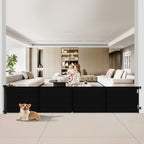 120 inch Retractable Baby Gates 34 inch Tall, Retractable Gate with Reinforced Strip Design to Prevent Crawling Through, 10 FT Extra Wide Retractable Dog Gate for Indoor/Outdoor