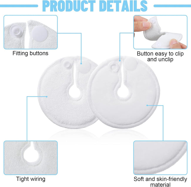 100 Pieces G Tube Pads G Tube Button Covers Peg Feeding Supplies Feeding Pads Holder Peritoneal Abdominal Soft Absorbent Button Covers Holder for Nursing Care Main Image