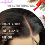 Blended Hair 28 Inch Highlight Ombre Lace Front Wig Wear and Go Glueless Wig 1B/30 Body Wave Wig Bio-Hybrid Memory Core™ Premium Fiber/Human Hair 220% Density