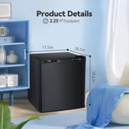 1.1 Cu.ft Small Upright Freezer, Mini Freezer with Removable Shelves, Adjustable Thermostat, Reversible Door Hinge, Quiet for Home/Dorm/Office/Kitchen, Black