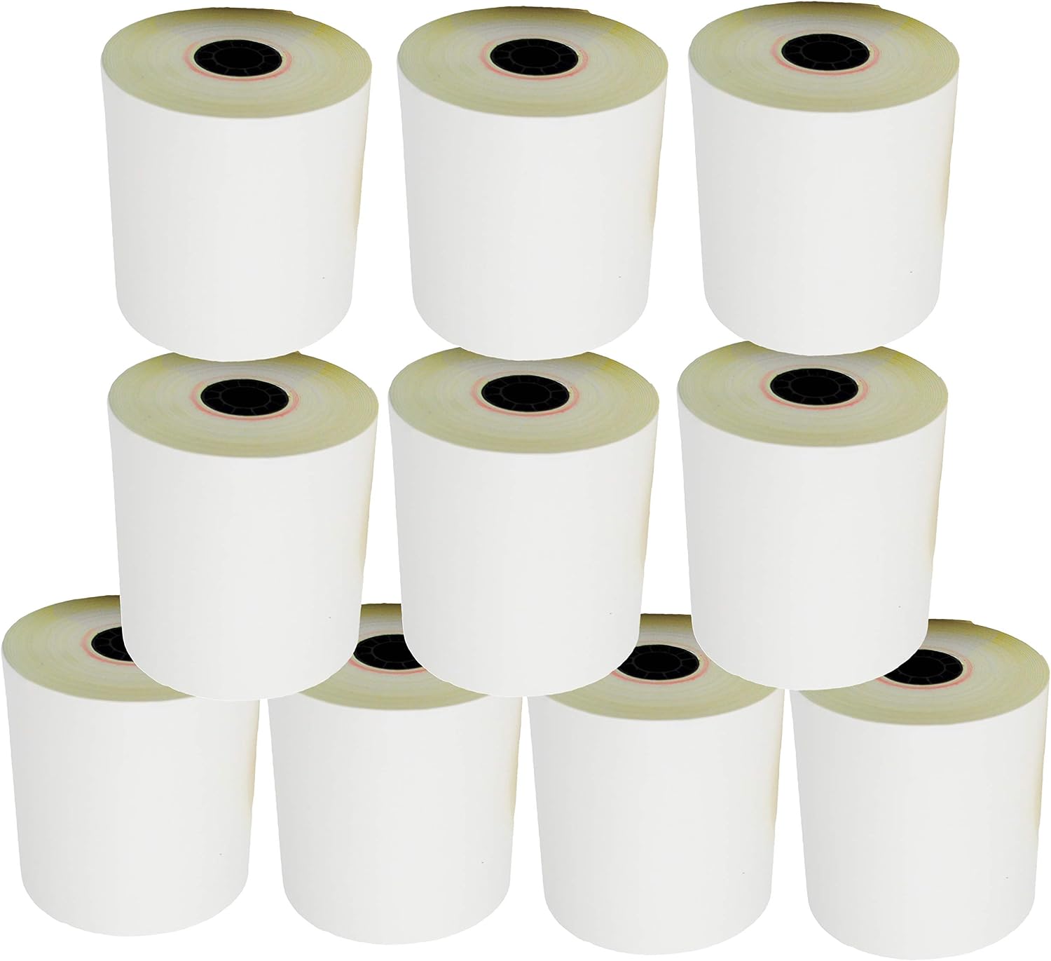(32 Rolls) 2 Ply Carbonless Rolls 3" X 95 Feet White/Yellow Receipt Paper POS Cash Register Two Ply White/Canary for Star Micronics SP700 SP2000 UP389 Omni 480 TMU 220 250 Require Ribbons ERC30/34/38