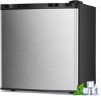 1.1 Cu.ft Small Upright Freezer, Mini Freezer with Removable Shelves, Adjustable Thermostat, Reversible Door Hinge, Quiet for Home/Dorm/Office/Kitchen, Black