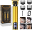for Mens Cordless   T-Blade Trimmer Professional Haircut & Grooming Kit Rechargeable Clippers Hair Trimmer Shaver Cutting Kit with LCD Display (Gold)