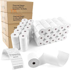 (100 Rolls) 2 1/4" x 50' Thermal Paper, POS Receipt Paper for Retail Business Cash Register, Fits All Credit Card Terminal