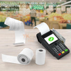 (100 Rolls) 2 1/4" x 50' Thermal Paper, POS Receipt Paper for Retail Business Cash Register, Fits All Credit Card Terminal