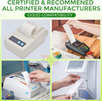 (100 Rolls) 2 1/4" x 50' Thermal Paper, POS Receipt Paper for Retail Business Cash Register, Fits All Credit Card Terminal