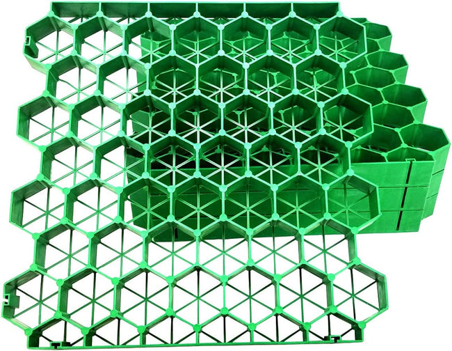 ( 1.9" Depth Permeable Grass Pavers for Your Grass Parking Lots, Access Roads, driveways, fire Lanes, RV and Boat Storage Pads - (Pack of 4-11 Sf) (Green) Hover Image