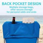 #WEJOY Folding Beach Chair for Adults, Lightweight Beach Chair with Shoulder Straps, High Back Camping Chairs with Hard Armrest, Supports 300lbs for Outdoor Lawn Concert