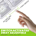 10 Pack RV LED Ceiling Double Dome Light Fixture with ON/OFF Switch Interior Lighting for Car/RV/Trailer/Camper/Boat DC 12V Natural White 4000-4500K 48X2835SMD