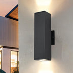 Outdoor Light Fixture,Black Outdoor Porch Light,Up and Down Modern Exterior Wall Light for for Front Door,Patio,Garage Include 4 * 7W Warm White LED Bulbs,Waterproof,Aluminum,2Packs