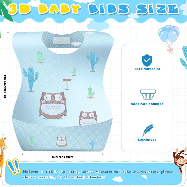 100/200 Pcs Disposable Baby Bibs Bulk Travel Feeding Bib Soft Food Catcher Pocket for Toddlers Girls Boys Main Image