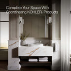 "KOHLER 31705-1-0 Chalice 22-3/4"" Oval Vessel Bathroom Vanity Sink Basin with Single Faucet Deck Hole, Bathroom Sinks Above Counter, White "