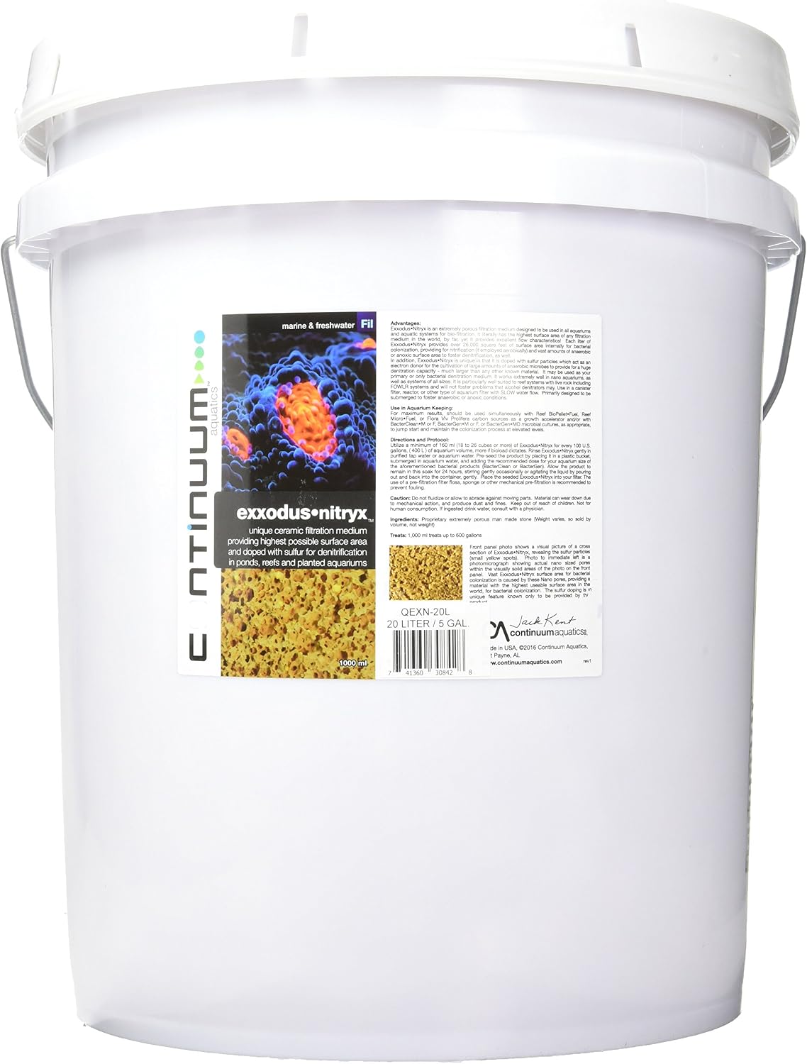 "Exxodus-Nitryx", High porosity filtration medium, 2 Liter