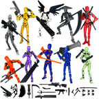 (Assembly Completed) 10 Packs Titan13 Action Figure Set, Dummy 13 3d Printed ActionFigure Toy Gifts for Kids, Robot 13 Action Figure Full Body Mechanical Doll Christmas Birthday Gift for Boys Girls