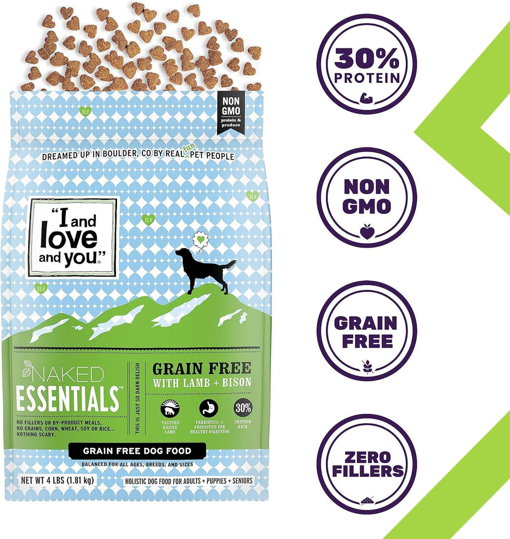 "I And Love And You" Naked Essentials Dog Food: Lamb & Bison + Chicken & Duck