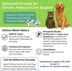 12-in-1 CKD Kidney Support Restore 4 Cats & Dogs: Super Phosphate Binder w/NMN, Fisetin, Antioxidants, Pre & Probiotic 4 Healthy Kidney & Liver Functions (60 Caps)