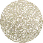 " OCCASIONS " 120 Pieces Pack Pressed Vinyl Metallic Placemats/Wedding Accent Centerpiece Placemat (Mystique, Silver)