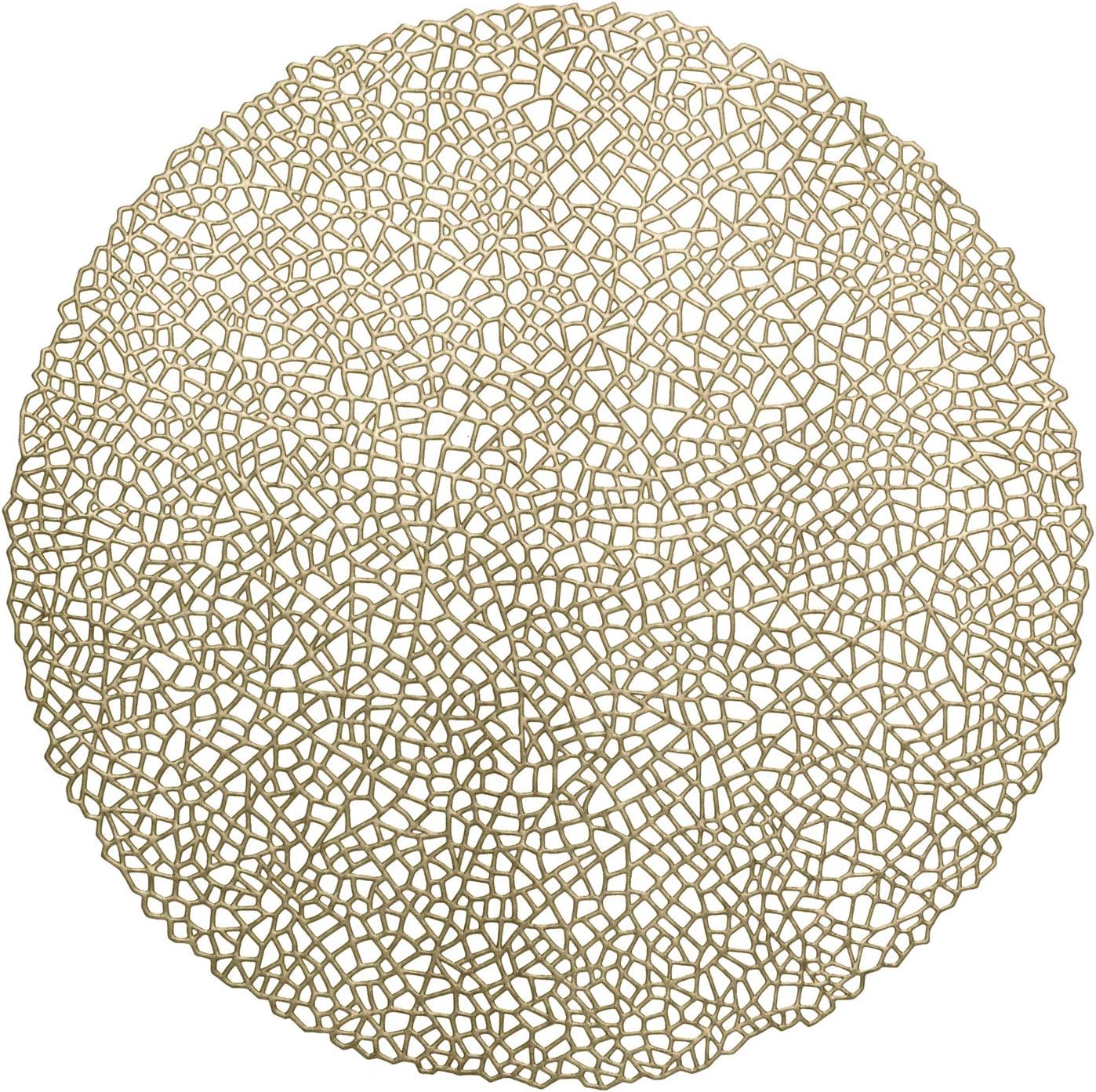 " OCCASIONS " 120 Pieces Pack Pressed Vinyl Metallic Placemats/Wedding Accent Centerpiece Placemat (Mystique, Silver)