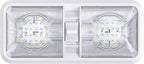 10 Pack RV LED Ceiling Double Dome Light Fixture with ON/OFF Switch Interior Lighting for Car/RV/Trailer/Camper/Boat DC 12V Natural White 4000-4500K 48X2835SMD