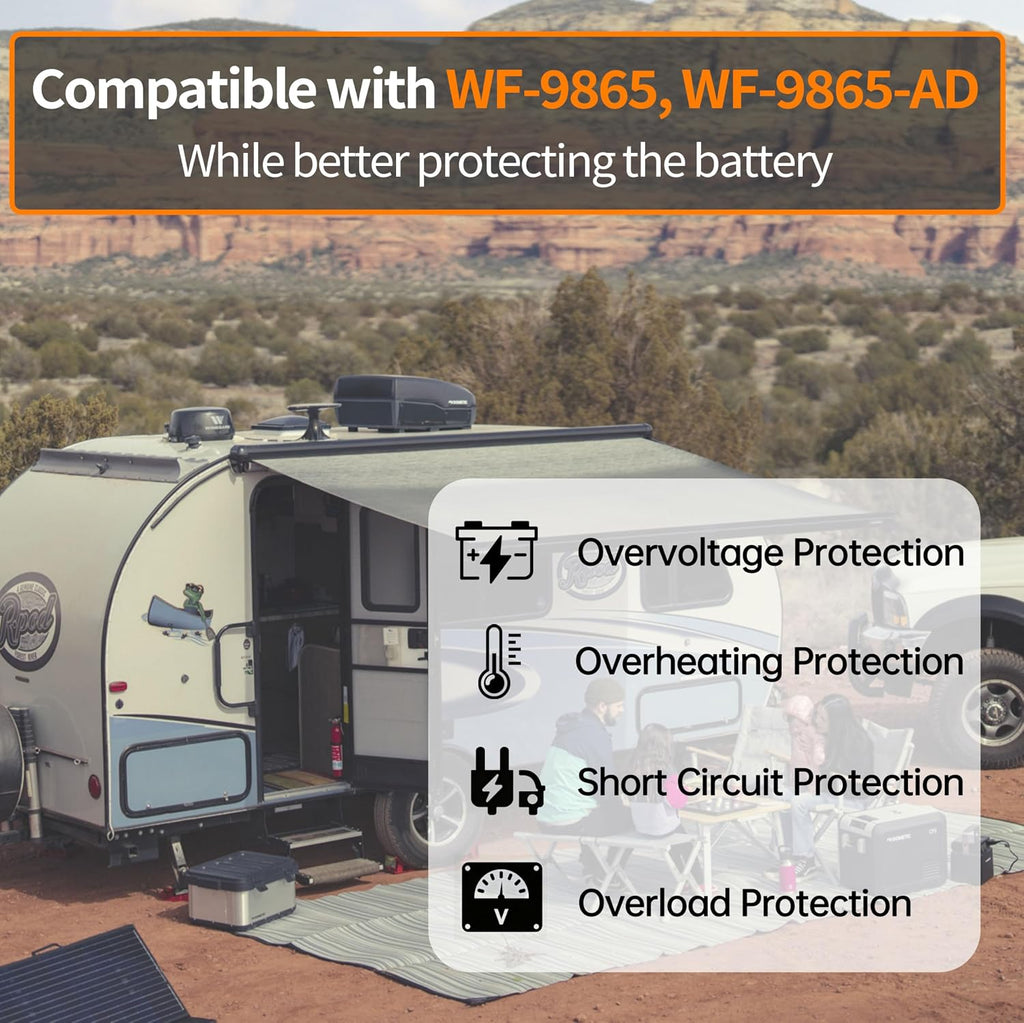 WF-9865-AD 65 Amp RV Power Converter Charger, Replace for RV Camper WF-9800 Series, WF-9865, WF-9865-AD, for Lead-Acid/Lithium Battery Three-Stage Charge Rv Converter 65 Amp