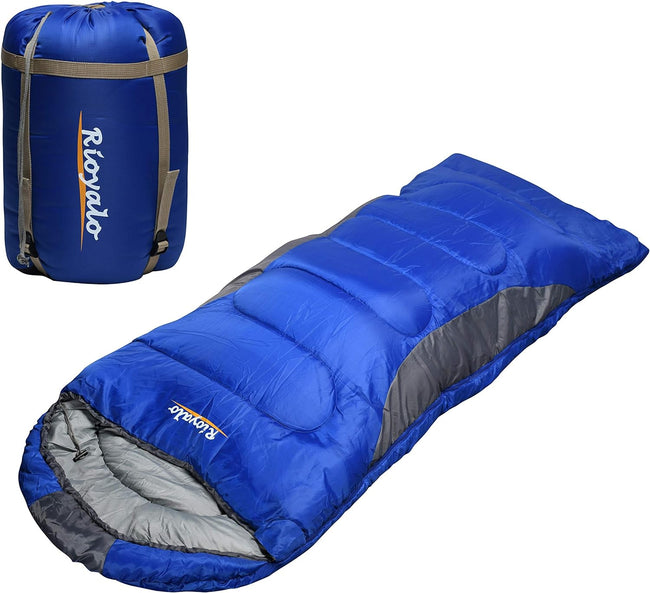 0 Degree Winter Sleeping Bags for Adults Camping (450GSM) - Temp Range (5F–32F) Portable Waterproof Compression Sack- Camping Sleeping Bags for Big and Tall in Env Hoodie: Backpacking Hiking 4 Season Hover Image