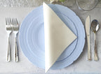 " OCCASIONS " 120 Plates Pack, Extra Heavyweight Disposable Vintage Wedding Party Plastic Plates (11'' Dinner Plate, Chateau in Blue)