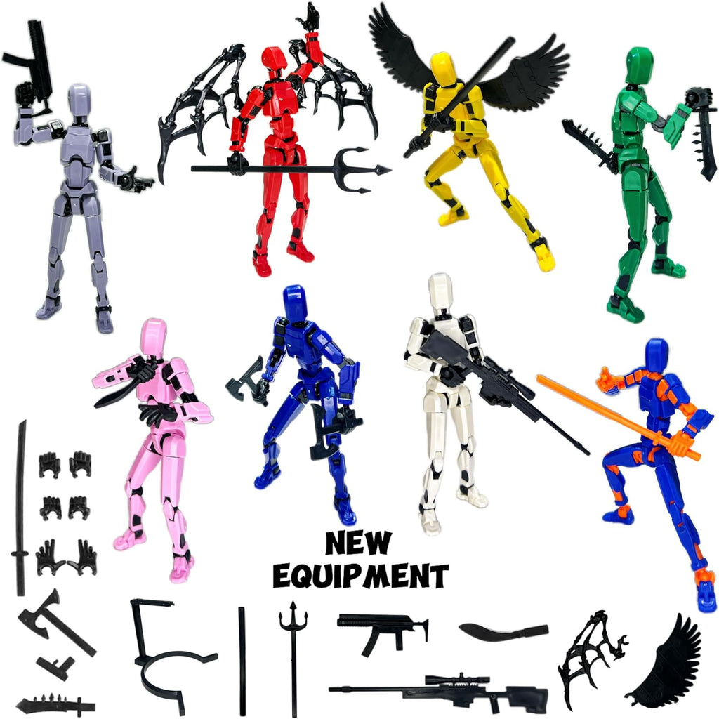 (Assembly Completed) 10 Packs Titan13 Action Figure Set, Dummy 13 3d Printed ActionFigure Toy Gifts for Kids, Robot 13 Action Figure Full Body Mechanical Doll Christmas Birthday Gift for Boys Girls