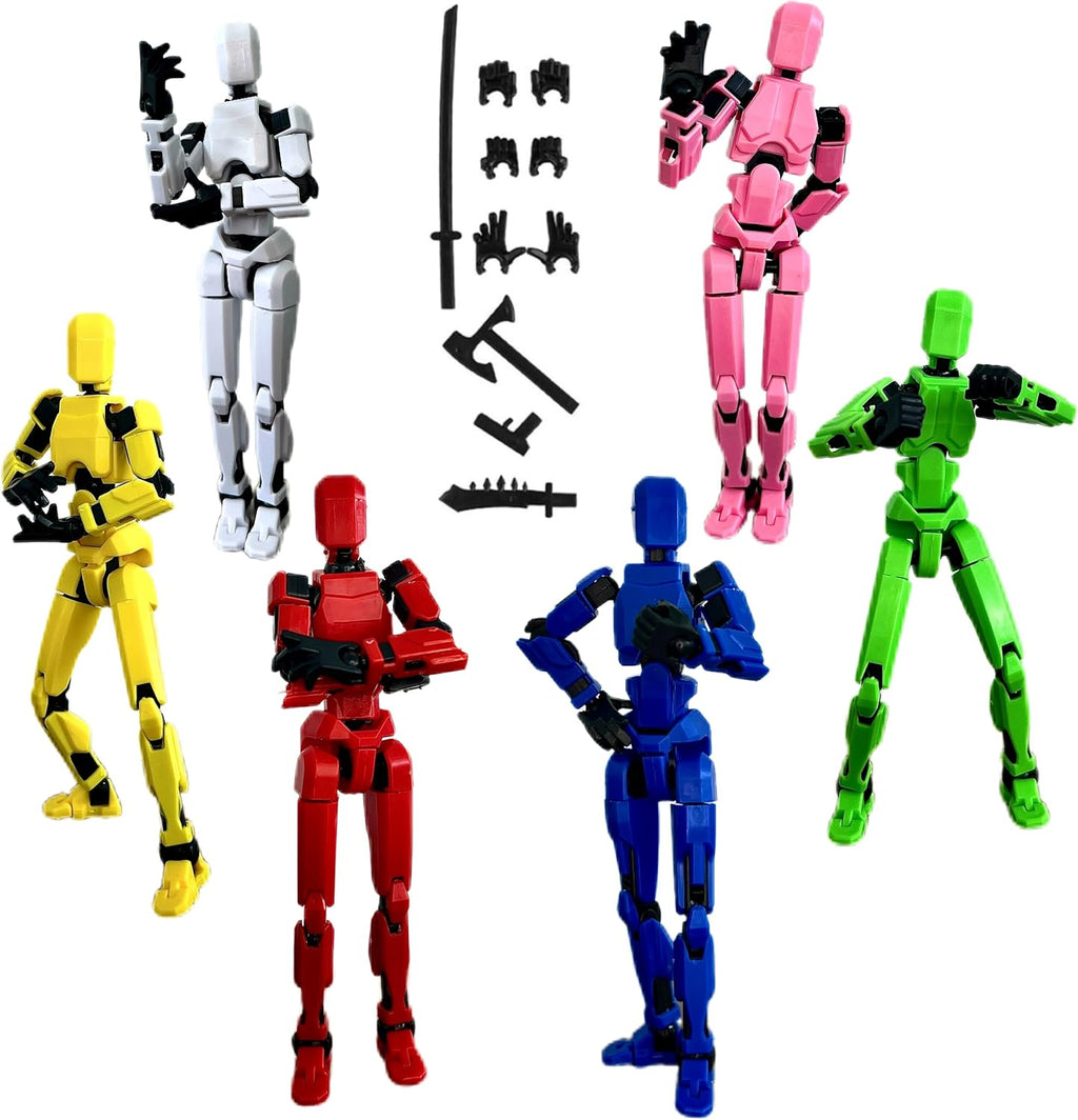(Assembly Completed) 10 Packs Titan13 Action Figure Set, Dummy 13 3d Printed ActionFigure Toy Gifts for Kids, Robot 13 Action Figure Full Body Mechanical Doll Christmas Birthday Gift for Boys Girls