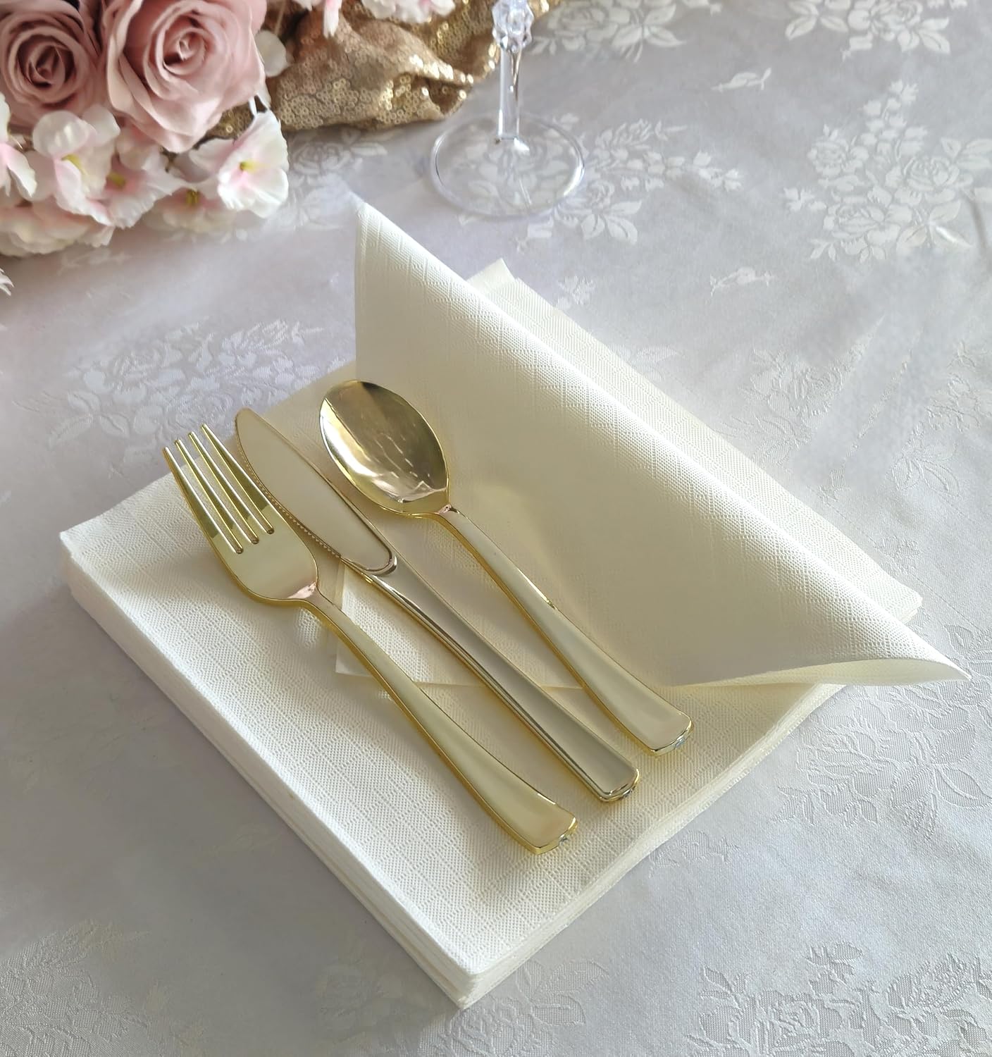 " OCCASIONS " - 480 Piece Pack - Premium 3 PLY - Wedding Party Dinner Paper Napkins (Square Fold)