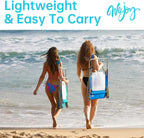 #WEJOY Folding Beach Chair for Adults, Lightweight Beach Chair with Shoulder Straps, High Back Camping Chairs with Hard Armrest, Supports 300lbs for Outdoor Lawn Concert