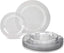 " OCCASIONS " 120 Plates Pack,(60 Guests) Heavyweight Premium Wedding Party Disposable Plastic Plates Set -60 x 10.5'' Dinner + 60 x 7.5'' Salad/Dessert (Plain Clear)