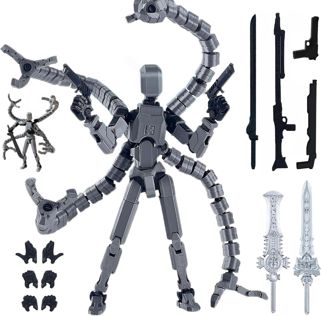 (Assembly Completed) 10 Packs Titan13 Action Figure Set, Dummy 13 3d Printed ActionFigure Toy Gifts for Kids, Robot 13 Action Figure Full Body Mechanical Doll Christmas Birthday Gift for Boys Girls