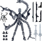 (Assembly Completed) 10 Packs Titan13 Action Figure Set, Dummy 13 3d Printed ActionFigure Toy Gifts for Kids, Robot 13 Action Figure Full Body Mechanical Doll Christmas Birthday Gift for Boys Girls