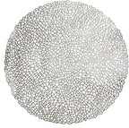 " OCCASIONS " 120 Pieces Pack Pressed Vinyl Metallic Placemats/Wedding Accent Centerpiece Placemat (Mystique, Silver)