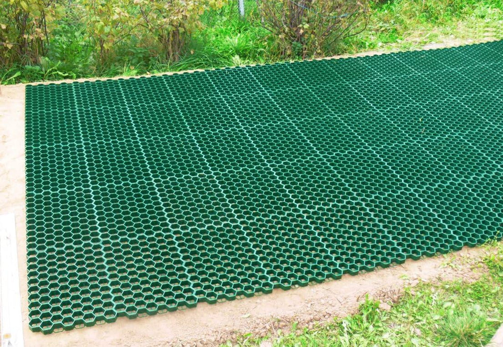 ( 1.9" Depth Permeable Grass Pavers for Your Grass Parking Lots, Access Roads, driveways, fire Lanes, RV and Boat Storage Pads - (Pack of 4-11 Sf) (Green)