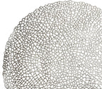 " OCCASIONS " 120 Pieces Pack Pressed Vinyl Metallic Placemats/Wedding Accent Centerpiece Placemat (Mystique, Silver)