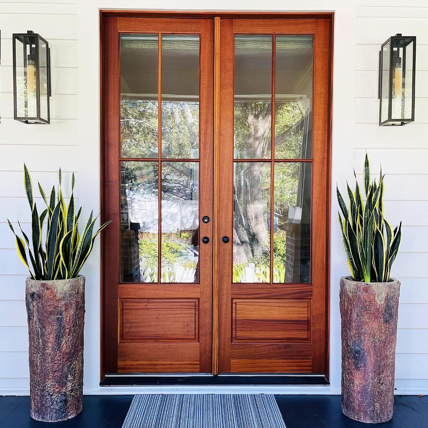 Large Hollow Log Planter. Outdoor Garden, Yard & Porch Pot. Tall Tree Stump Well Pump Cover. Weatherproof, Rustic, Natural Looking Deck & Patio Decor. Better Than a Fake Rock.