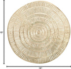 " OCCASIONS " 120 Pieces Pack Pressed Vinyl Metallic Placemats/Wedding Accent Centerpiece Placemat (Cleo Gold)