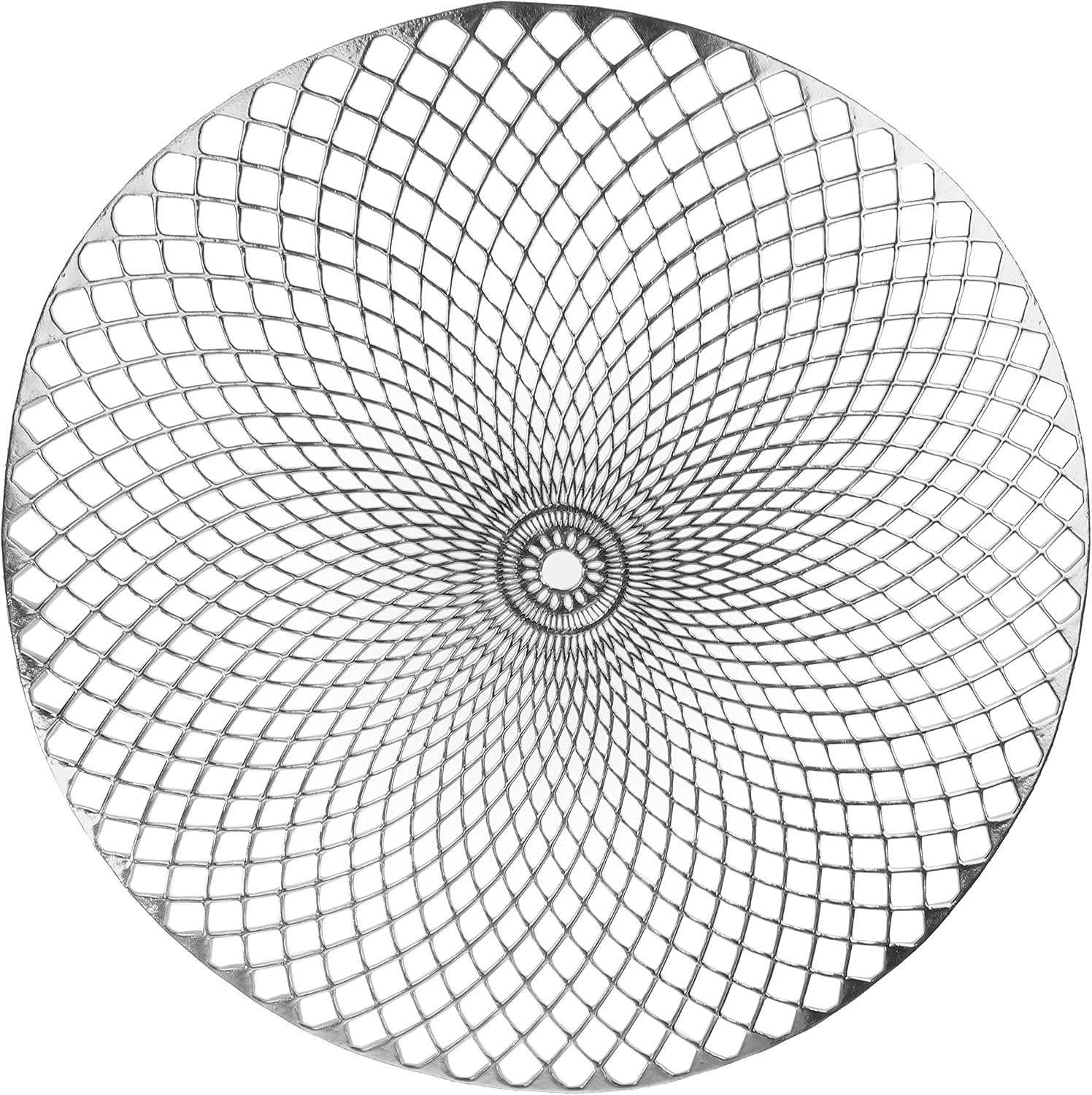 " OCCASIONS " 120 Pieces Pack Pressed Vinyl Metallic Placemats/Wedding Accent Centerpiece Placemat (Mystique, Silver)