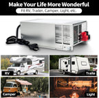 WF-9865-AD 65 Amp RV Power Converter Charger, Replace for RV Camper WF-9800 Series, WF-9865, WF-9865-AD, for Lead-Acid/Lithium Battery Three-Stage Charge Rv Converter 65 Amp