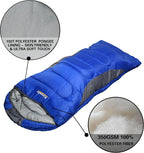 0 Degree Winter Sleeping Bags for Adults Camping (450GSM) - Temp Range (5F–32F) Portable Waterproof Compression Sack- Camping Sleeping Bags for Big and Tall in Env Hoodie: Backpacking Hiking 4 Season