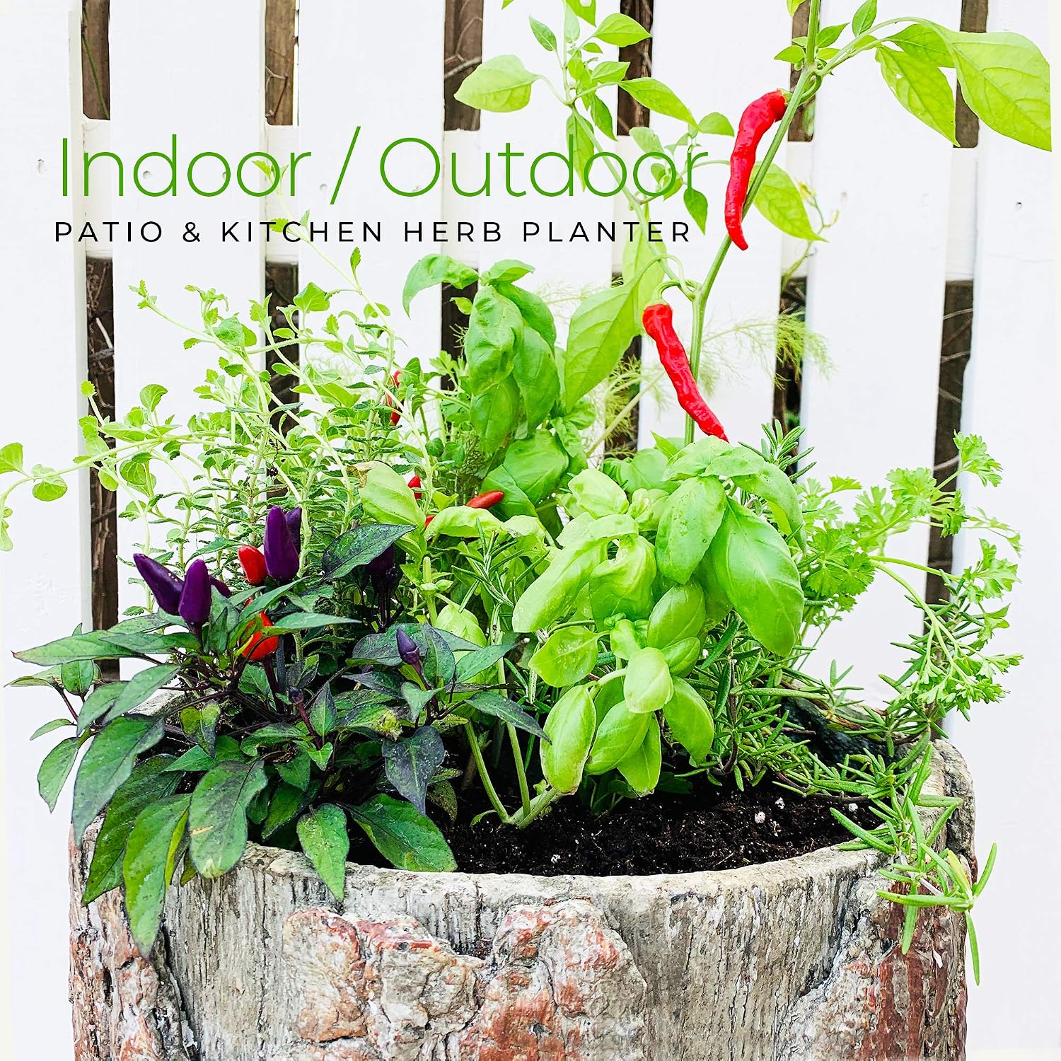 Large Hollow Log Planter. Outdoor Garden, Yard & Porch Pot. Tall Tree Stump Well Pump Cover. Weatherproof, Rustic, Natural Looking Deck & Patio Decor. Better Than a Fake Rock.