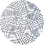 " OCCASIONS " 120 Pieces Pack Pressed Vinyl Metallic Placemats/Wedding Accent Centerpiece Placemat (Mystique, Silver)
