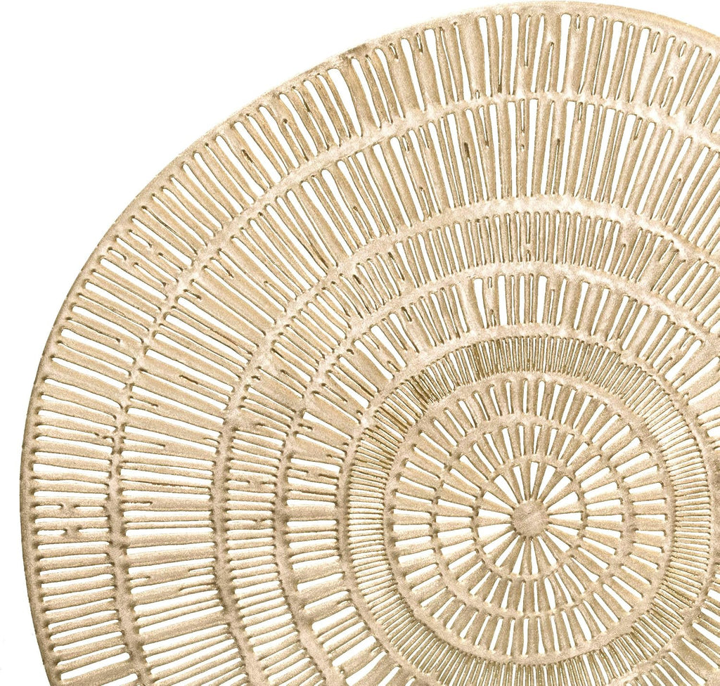 " OCCASIONS " 120 Pieces Pack Pressed Vinyl Metallic Placemats/Wedding Accent Centerpiece Placemat (Cleo Gold)