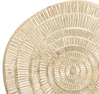 " OCCASIONS " 120 Pieces Pack Pressed Vinyl Metallic Placemats/Wedding Accent Centerpiece Placemat (Cleo Gold)